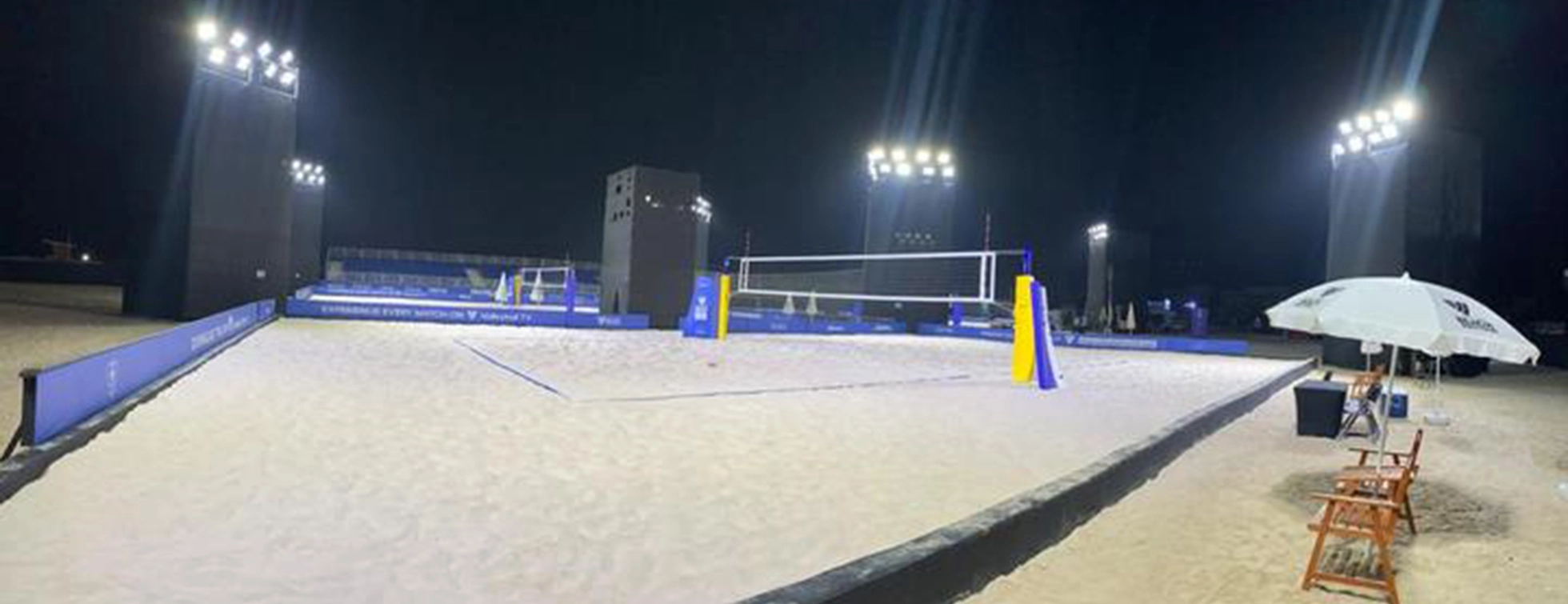 Lighting of Beach Volleyball Field in Dubai Banner