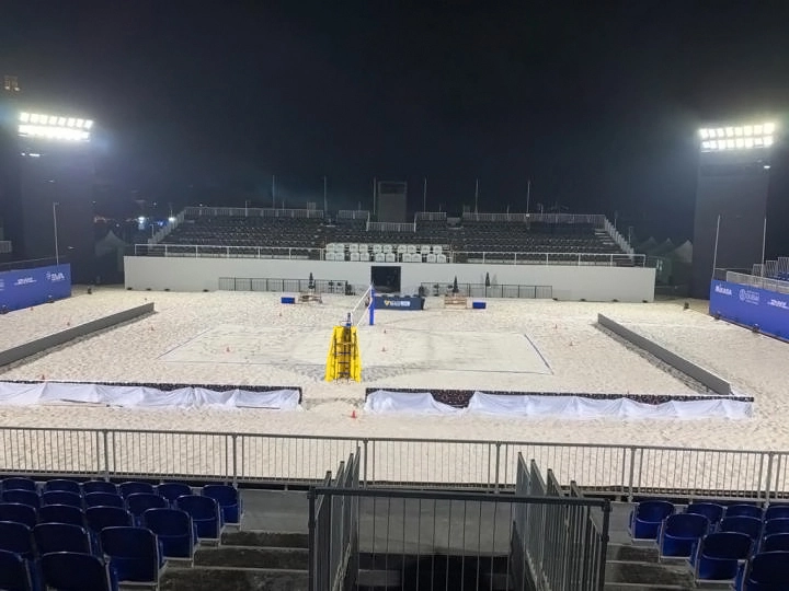 Lighting of Beach Volleyball Field in Dubai UAE
