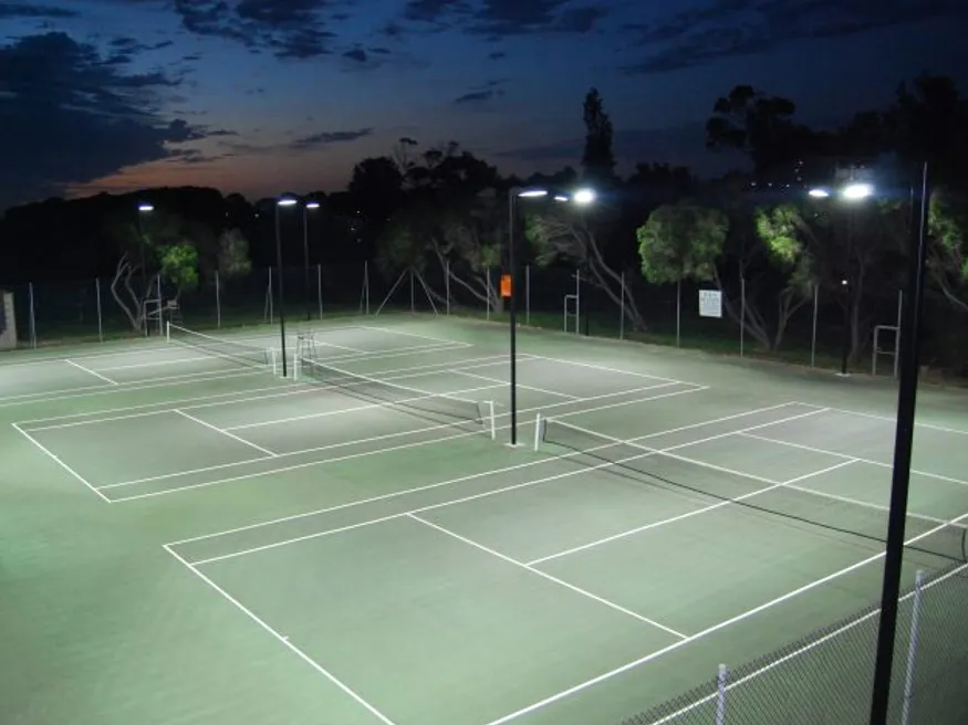 stadium lights of Tennis Court, London, UK