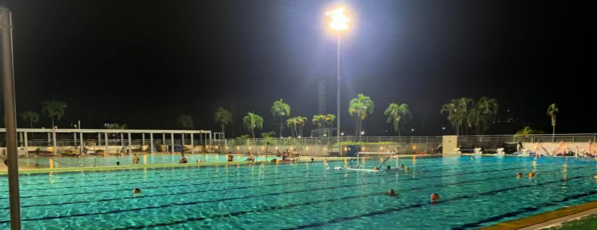 swimming pool in Warsaw, Poland banner