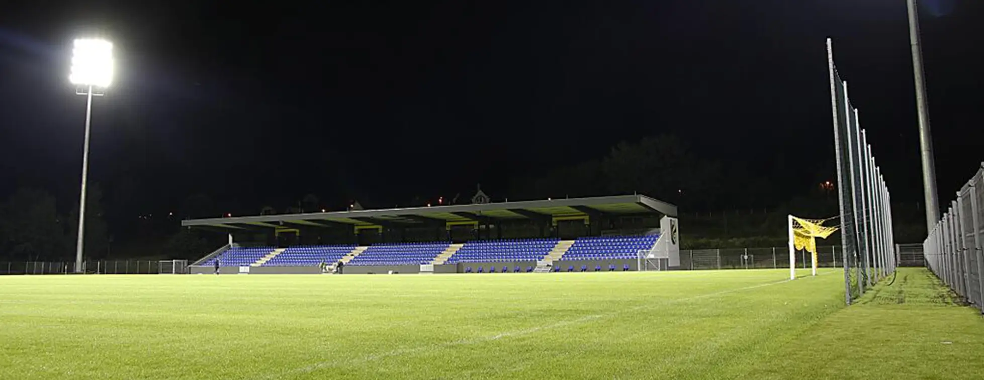 Football field in Budapest Hungary Banner