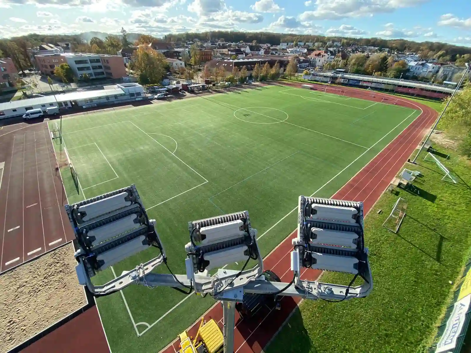 Football field in Frankfurt Germany 01